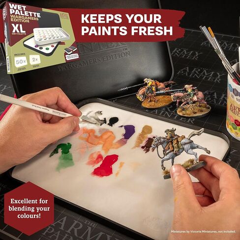 The Army Painter, Ultimate Starter Bundle, Incl: Warpaints Fanatic & Speedpaint 2.0 Mega Set, Wet Palette XL, Battlefield Basing, Masterclass DryBrushes, Black Apron, 2 brushes, Brush on primer in Saudi Arabia