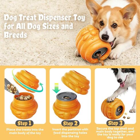لعبة إثراء الكلاب للمضغ العدواني - لعبة ألغاز تفاعلية للكلاب من أجل الملل - موزع حلوى وعاء العسل من النايلون المتين ومغذي بطيء - لعبة لعق مجمدة مع أكواب قابلة للإزالة، برتقالي in Kuwait