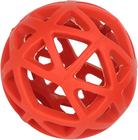 Chewing Pet Toy Ball, 2.75in Rubber Dog Balls, Red Hollow Bell Balls, Interactive Pet Toys Roller, Protable Hollow Ball Dog Toy for Indoor and Outdoor Tranning Pets in Kuwait