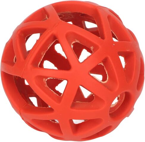 Chewing Pet Toy Ball, 2.75in Rubber Dog Balls, Red Hollow Bell Balls, Interactive Pet Toys Roller, Protable Hollow Ball Dog Toy for Indoor and Outdoor Tranning Pets in Kuwait