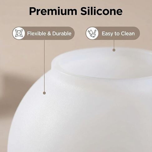 Silicone Resin Sphere Mold Set, White, 11.9 cm and 10.2 cm Large Ball Molds for Flower Preservation, Epoxy Resin Casting, Candles, Soap Making, DIY Crafts, 2 Pack in Saudi Arabia