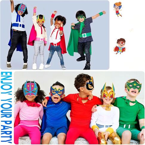 Sosation 144 Pcs Color Your Own Hero Masks DIY Paper Hero Masks Craft Blank Graffiti Favor Gift with Ropes for Kids Holiday Birthday Party Supplies in Saudi Arabia