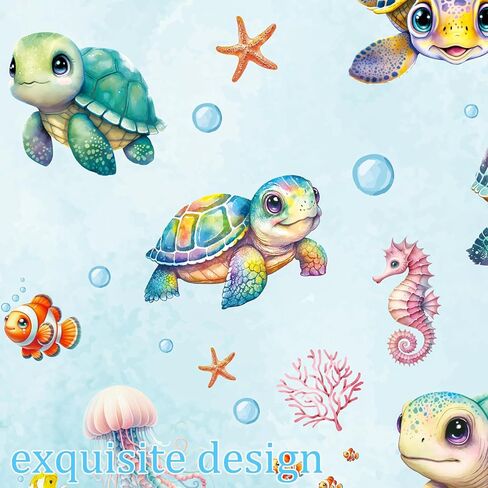 CANDY CHEF Sea Turtle Tablecloth 3 Pcs Ocean Turtle Birthday Party Supplies Plastic Disposable Turtle Theme Table Covers for Under The Sea Party Baby Shower Decorations in Saudi Arabia