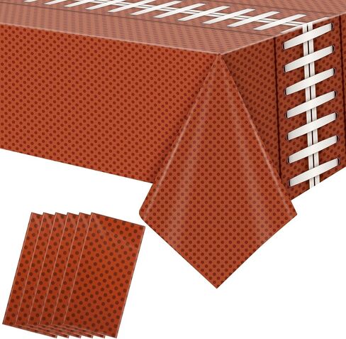 Oudain 6 Pcs Basketball Tablecloth 87 x 51 Inches Disposable Plastic Basketball Table Cover Rectangular Game Day Tablecloth Field for Birthday Decoration Sport Ball Themed Party Supplies in Saudi Arabia