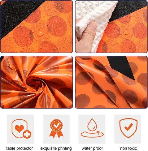 Oudain 6 Pcs Basketball Tablecloth 87 x 51 Inches Disposable Plastic Basketball Table Cover Rectangular Game Day Tablecloth Field for Birthday Decoration Sport Ball Themed Party Supplies in Saudi Arabia