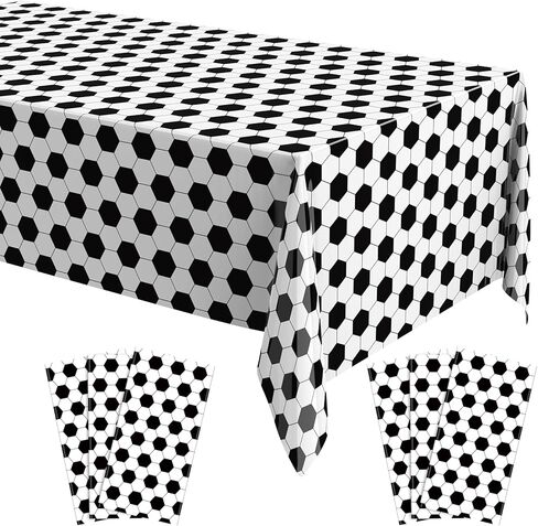 Oudain 6 Pcs Basketball Tablecloth 87 x 51 Inches Disposable Plastic Basketball Table Cover Rectangular Game Day Tablecloth Field for Birthday Decoration Sport Ball Themed Party Supplies in Saudi Arabia