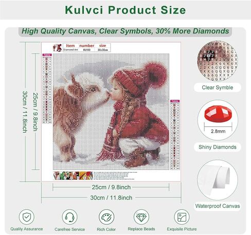 مجموعات الرسم الفني الماسي من Kulvci للبالغين، مجموعات فنية ماسية البقرة للمبتدئين، 5D DIY حفر كامل للأحجار الكريمة لديكور المنزل هدية 12 × 12 بوصة in Saudi Arabia