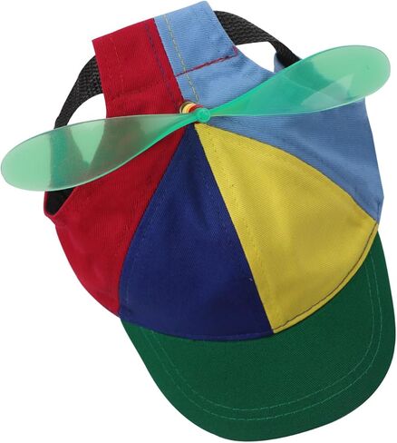 Pet Dog Cute Propeller Baseball Hat Medium Large Dogs Funny Holiday Birthday Party Clown Cap Headband Adjustable Sun Beach Visor Rainbow Helicopter Hat Pet Halloween Cosplay Costume Photo Props in Saudi Arabia