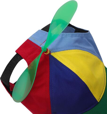 Pet Dog Cute Propeller Baseball Hat Medium Large Dogs Funny Holiday Birthday Party Clown Cap Headband Adjustable Sun Beach Visor Rainbow Helicopter Hat Pet Halloween Cosplay Costume Photo Props in Saudi Arabia