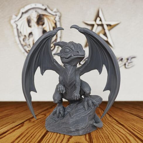 AUSPDICE Dungeons and Dragons Young Dragon Miniature-32mm Unpainted DND Minis, Tabletop RPG Game Fantasy Figure, Perfect RPG Gift for Role Playing Gamers & Dragon Lore Enthusiasts-AMG13 in Saudi Arabia
