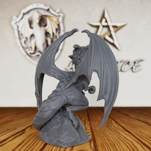 AUSPDICE Dungeons and Dragons Young Dragon Miniature-32mm Unpainted DND Minis, Tabletop RPG Game Fantasy Figure, Perfect RPG Gift for Role Playing Gamers & Dragon Lore Enthusiasts-AMG13 in Saudi Arabia