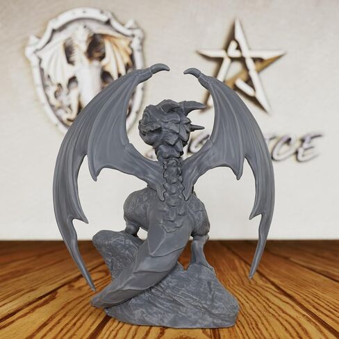 AUSPDICE Dungeons and Dragons Young Dragon Miniature-32mm Unpainted DND Minis, Tabletop RPG Game Fantasy Figure, Perfect RPG Gift for Role Playing Gamers & Dragon Lore Enthusiasts-AMG13 in Saudi Arabia