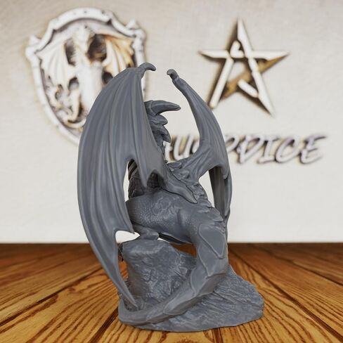 AUSPDICE Dungeons and Dragons Young Dragon Miniature-32mm Unpainted DND Minis, Tabletop RPG Game Fantasy Figure, Perfect RPG Gift for Role Playing Gamers & Dragon Lore Enthusiasts-AMG13 in Saudi Arabia