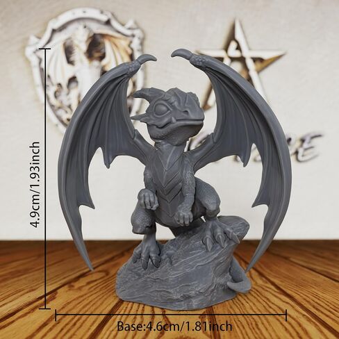 AUSPDICE Dungeons and Dragons Young Dragon Miniature-32mm Unpainted DND Minis, Tabletop RPG Game Fantasy Figure, Perfect RPG Gift for Role Playing Gamers & Dragon Lore Enthusiasts-AMG13 in Saudi Arabia