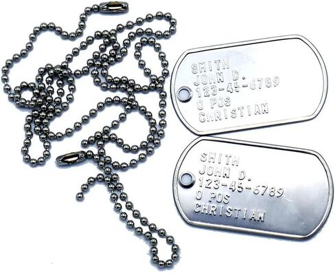 25 Pack Blank Military Dog Tags Stainless Steel ID Tag Blanks for Engraving Customization and DIY Fits #3 Ball Chain Necklaces Matte Finish with 5/32 Inch Hole Unstamped and Unused in Saudi Arabia