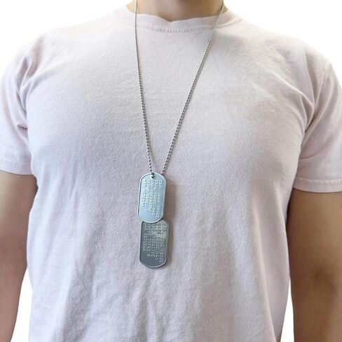25 Pack Blank Military Dog Tags Stainless Steel ID Tag Blanks for Engraving Customization and DIY Fits #3 Ball Chain Necklaces Matte Finish with 5/32 Inch Hole Unstamped and Unused in Saudi Arabia
