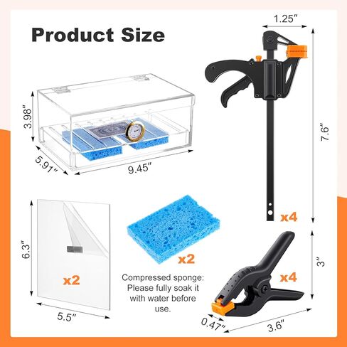 Chunful 11 Pcs Card Flattening Kit Included 1 Humidor Humidity Box, 2 Acrylic Plates, 4 Vises, 4 Clamps Card Care Tool Accessory Restoration Kit for Bent Trading Tcg Repair in Saudi Arabia