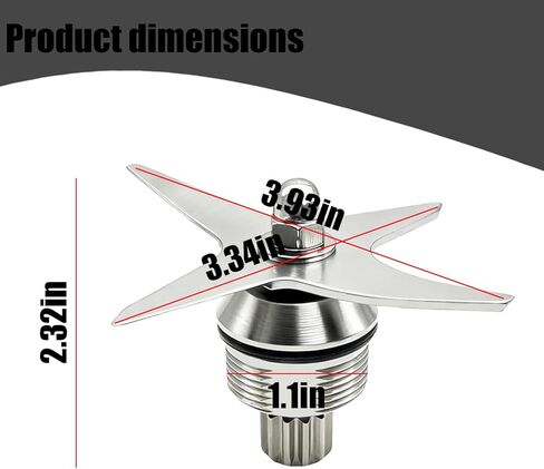 105733 105733-1 قطع غيار الشفرات المتوافقة مع استبدال شفرة الحاوية بمواصفات فيتامين 64 أونصة - مجموعة الشفرات الرطبة شديدة التحمل، متوافقة مع A2300، A2500، A3300، A3500 in Kuwait