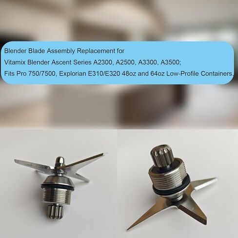 105733 105733-1 قطع غيار الشفرات المتوافقة مع استبدال شفرة الحاوية بمواصفات فيتامين 64 أونصة - مجموعة الشفرات الرطبة شديدة التحمل، متوافقة مع A2300، A2500، A3300، A3500 in Kuwait