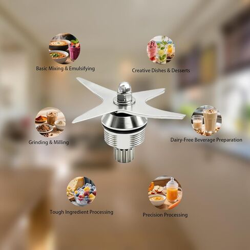 105733 105733-1 قطع غيار الشفرات المتوافقة مع استبدال شفرة الحاوية بمواصفات فيتامين 64 أونصة - مجموعة الشفرات الرطبة شديدة التحمل، متوافقة مع A2300، A2500، A3300، A3500 in Kuwait