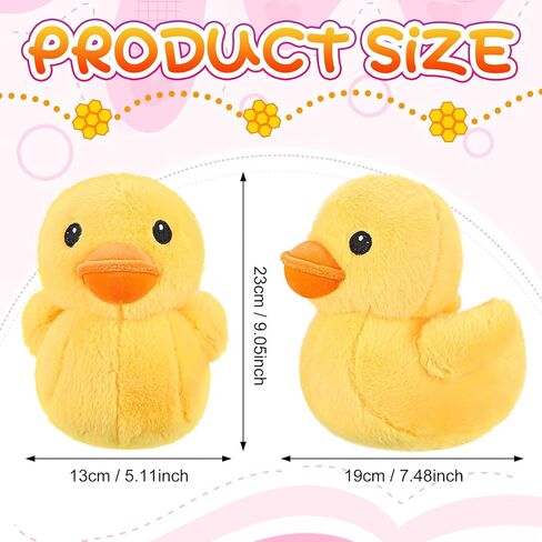 Jerify 6 Pcs Plush Yellow Duck Toys 9 Inch Stuffed Cute Duck Playset for Boys and Girls Decoration Pillow Animal Dolls Birthday Gift Baby Theme Party Soft Cuddle Sleeping Bed in Saudi Arabia