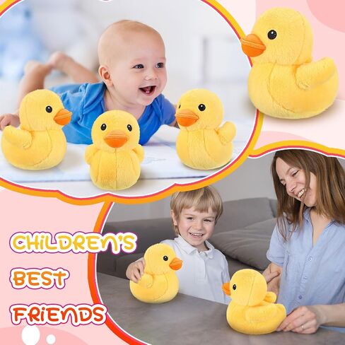 Jerify 6 Pcs Plush Yellow Duck Toys 9 Inch Stuffed Cute Duck Playset for Boys and Girls Decoration Pillow Animal Dolls Birthday Gift Baby Theme Party Soft Cuddle Sleeping Bed in Saudi Arabia