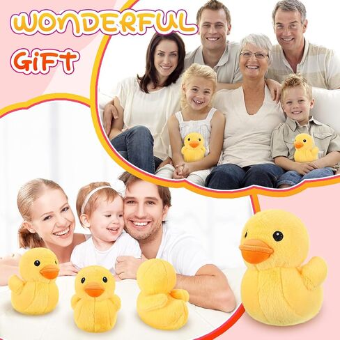 Jerify 6 Pcs Plush Yellow Duck Toys 9 Inch Stuffed Cute Duck Playset for Boys and Girls Decoration Pillow Animal Dolls Birthday Gift Baby Theme Party Soft Cuddle Sleeping Bed in Saudi Arabia