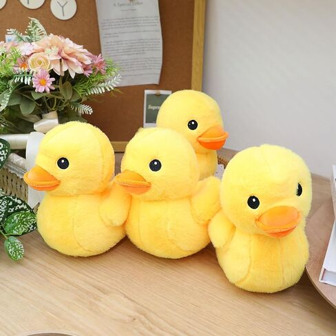 Jerify 6 Pcs Plush Yellow Duck Toys 9 Inch Stuffed Cute Duck Playset for Boys and Girls Decoration Pillow Animal Dolls Birthday Gift Baby Theme Party Soft Cuddle Sleeping Bed in Saudi Arabia