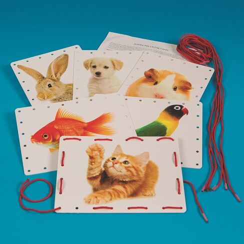 S&S Worldwide Jumbo Lacing Cards, Pack of 6 in Saudi Arabia