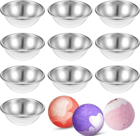 12 قطعة بقطر 5.3 سم/ 2.1 بوصة لتقوم بها بنفسك مجموعة قوالب كرات الاستحمام الفوارة لصنع الحرف اليدوية in Kuwait