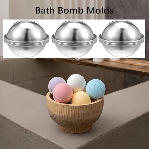 12 قطعة بقطر 5.3 سم/ 2.1 بوصة لتقوم بها بنفسك مجموعة قوالب كرات الاستحمام الفوارة لصنع الحرف اليدوية in Kuwait