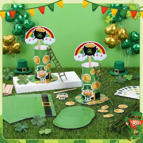 Hollowfly 24 Sets Leprechaun Trap Kit St Patrick's Day Decorations Catch a Leprechaun Trap Craft Bulk for St. Partrick Day Party Supplies Classroom Activity in Saudi Arabia