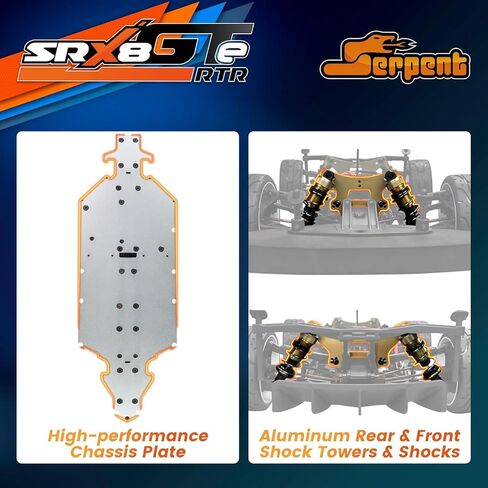 Serpent SRX8 GTE 4wd RTR، سيارة 1/8 4wd GT، سيارة RC بدون فرشاة RTR، جسم مطلي، سرعة عالية، سباق، جاهز للتشغيل، (البطاريات والشاحن غير متضمنة) in Kuwait