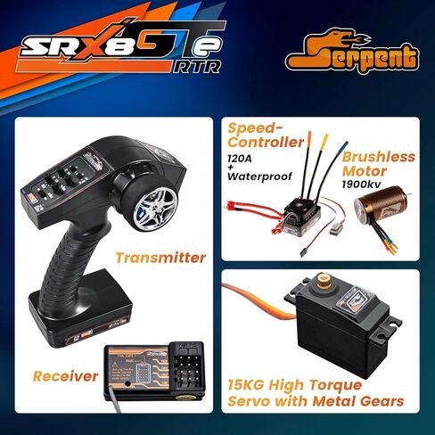Serpent SRX8 GTE 4wd RTR، سيارة 1/8 4wd GT، سيارة RC بدون فرشاة RTR، جسم مطلي، سرعة عالية، سباق، جاهز للتشغيل، (البطاريات والشاحن غير متضمنة) in Kuwait