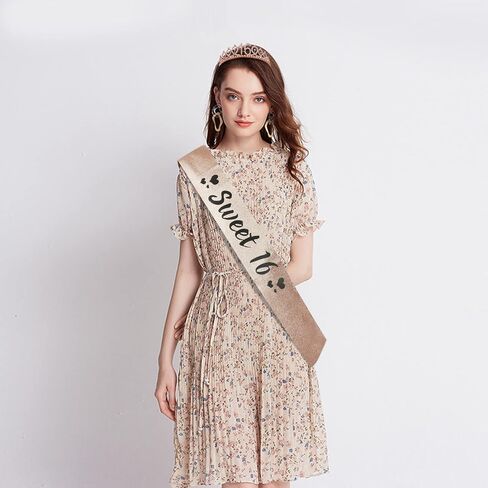 22nd Birthday Sash and Tiara, I'm feeling 22 Sash and 22 Crown, Happy 22nd Birthday Gifts for Party Favors Supplies and Decorations, Rose Gold in Saudi Arabia