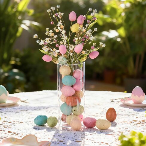 36 Pcs Easter Speckled Eggs Plastic Speckled Egg Decorative Pastel Eggs Easter Bird Egg for Bowl Vase Basket Fillers DIY Spring Party Decor Favors Home Centerpiece Displays Decorations in Saudi Arabia