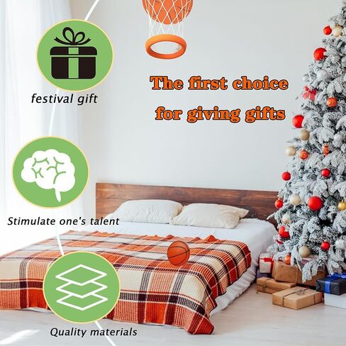 Ceiling Basketball Hoop,Hanging Indoor Basketball Hoop,Mini Basketball Goal with Soft Ball for Bedroom Office, Funny Stress-Relieving Toy for Adults and Kids,No Assembling in Saudi Arabia