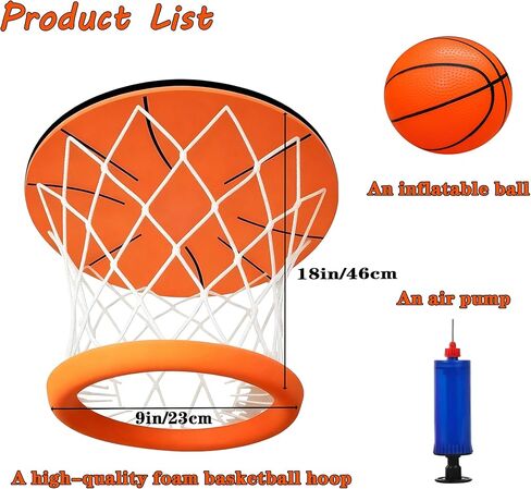 Ceiling Basketball Hoop,Hanging Indoor Basketball Hoop,Mini Basketball Goal with Soft Ball for Bedroom Office, Funny Stress-Relieving Toy for Adults and Kids,No Assembling in Saudi Arabia