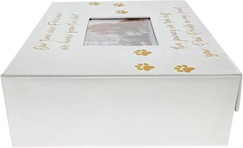 Pavilion Gift Company - Paw Prints On My Heart - Memory Box With 5" x 4" Photo Holder Loss Of Pet Cat Dog Bereavement In Memory in Saudi Arabia