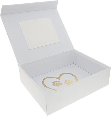 Pavilion Gift Company - Paw Prints On My Heart - Memory Box With 5" x 4" Photo Holder Loss Of Pet Cat Dog Bereavement In Memory in Saudi Arabia