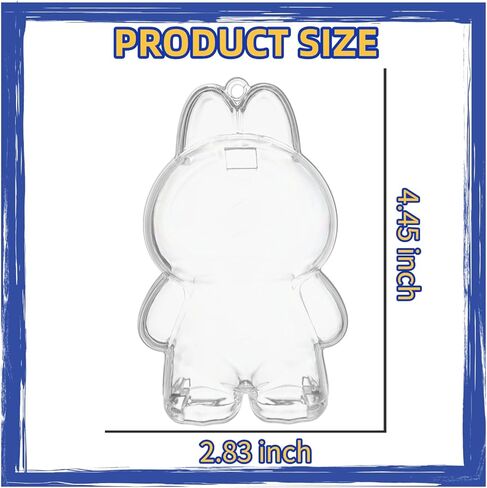 2PCS Protective Display Case for Monsters Pin for Love Series - for 4.13in (10.5cm) Vinyl Plush – Acrylic Clear Dustproof Cover with Silicone Straps, 360° Visibility and Durable Display Showcase. in Saudi Arabia