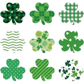 COCHIE 400PCS St. Patrick's Day Shamrock Stickers for St Patricks Day Decorations, Green Saint Patrick's Day Sticker Party Favor Supplies Parties Accessories Holiday Gifts (Pattern) in Kuwait