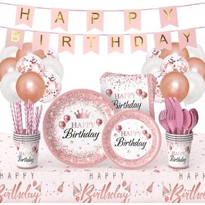 Valentine's Day Heart Love Disposable Tableware Set 194 Pcs Serves 24, Romantic Paper Plates Cups Napkins Forks Spoons Knives for Valentine’s Day Party, Wedding Reception, Anniversary Dinner Supplies in Kuwait