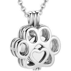Pet Cremation Jewelry for Ashes, Stainless Steel Urn Necklaces for Ashes, Memorial Keepsake Pendant for Dog Owners in Saudi Arabia