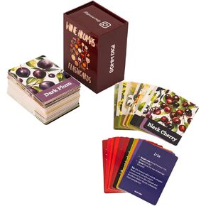 Wine Aroma Flashcards – 100+ Visual Aroma Training Cards (No Scent) | Wine Tasting Study Kit for Sommeliers & Enthusiasts | Improve Blind Tasting & Sensory Memory (Non-Scented) in Saudi Arabia