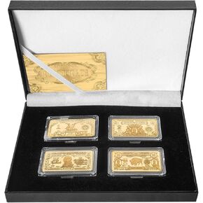 4 قطع حامل عملات التحدي الأمريكي، صندوق مجموعة سبائك العملات المعدنية القابلة للتجميع (ذهبي) in Kuwait