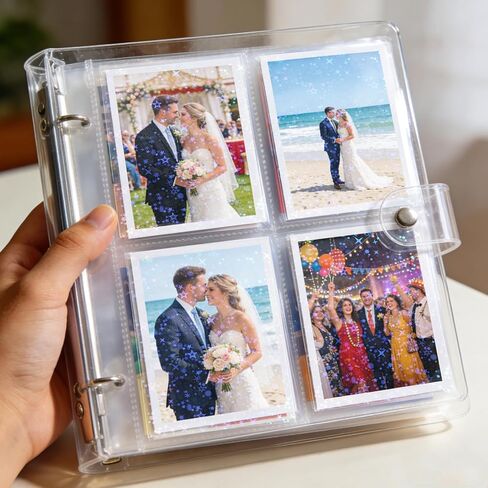 Photocard Sleeves, Reusable Star Cute Card Sleeves, 100 Pcs Transparent Holographic Card Sleeve for Photocards Mini Photo Cards Protective in Saudi Arabia