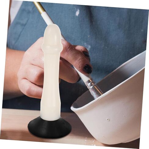 أداة تزجيج الفخار من DIYEAH مع كوب شفط للتثبيت الآمن، أداة غمس الفخار، ملحق فني من السيراميك لسهولة تطبيق الألوان وغمس التزجيج in Kuwait