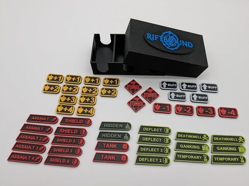 مجموعة رموز مكونة من 48 قطعة متوافقة مع Riftbound TCG | علامات لعب مميزة مع حقيبة تخزين | عدادات الضرر والصاعقة والتحسين والكلمات الرئيسية in Kuwait