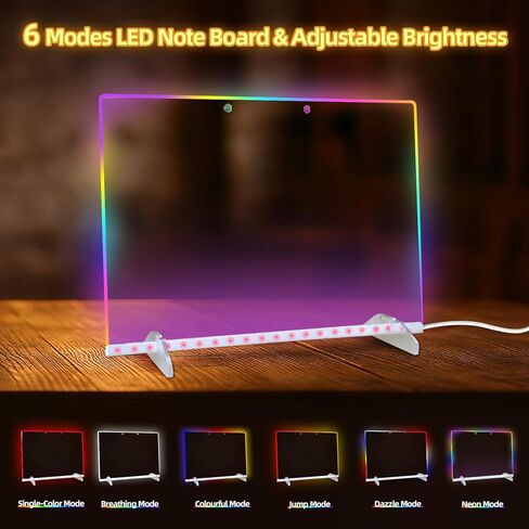 Led Drawing Board with 8 Colors, 13.8"x10" Acrylic Dry Erase Board with 14 Marker Pens, Glow Doodle Board as Birthday & Christmas Gifts for Teen Girls & Boys in Saudi Arabia